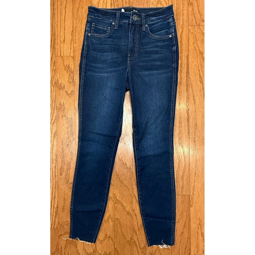 KUT From The Kloth Dark Wash Connie Fab Ab Ankle Skinny Blue Jeans Size 0 EUC